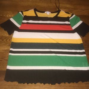 Striped colored tee
